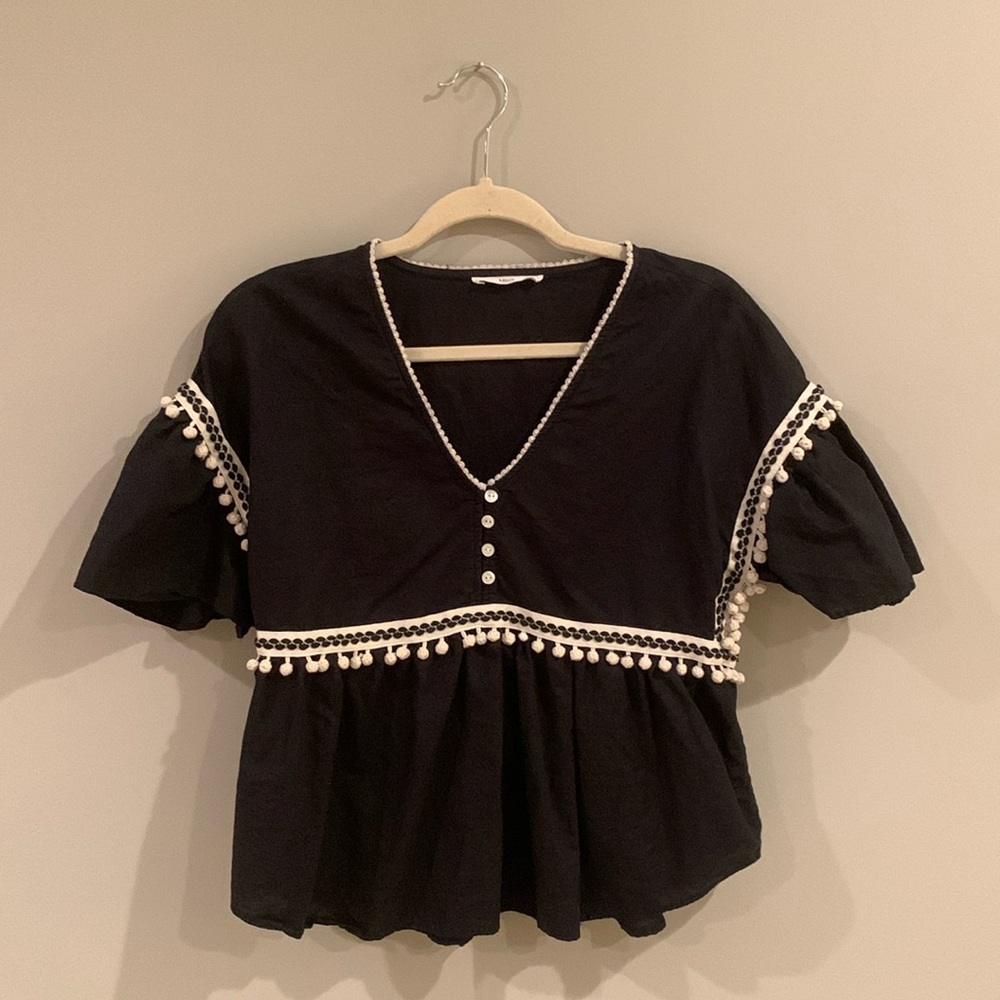 MNG Short Sleeve Blouse